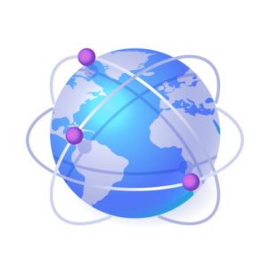 Création de sites internet clés en main 1 globe terrestre stylisé