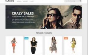 Maquette de site vente en ligne de vêtements de mode sous prestashop