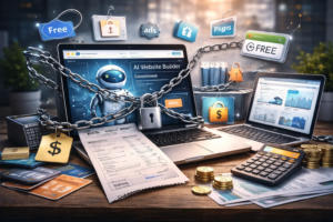 Image illustrant comment les solutions de création de sites basées sur l’IA peuvent faire évoluer le coût d’un site internet au fil du temps.